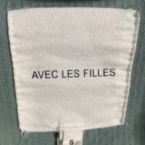 Avec Les Files Green Corduroy Cropped Jacket Women's Small - Picture 4 of 7